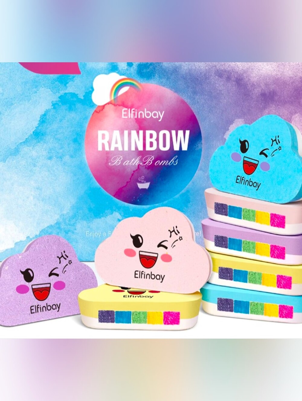 4-pack Rainbow Bath Bombs